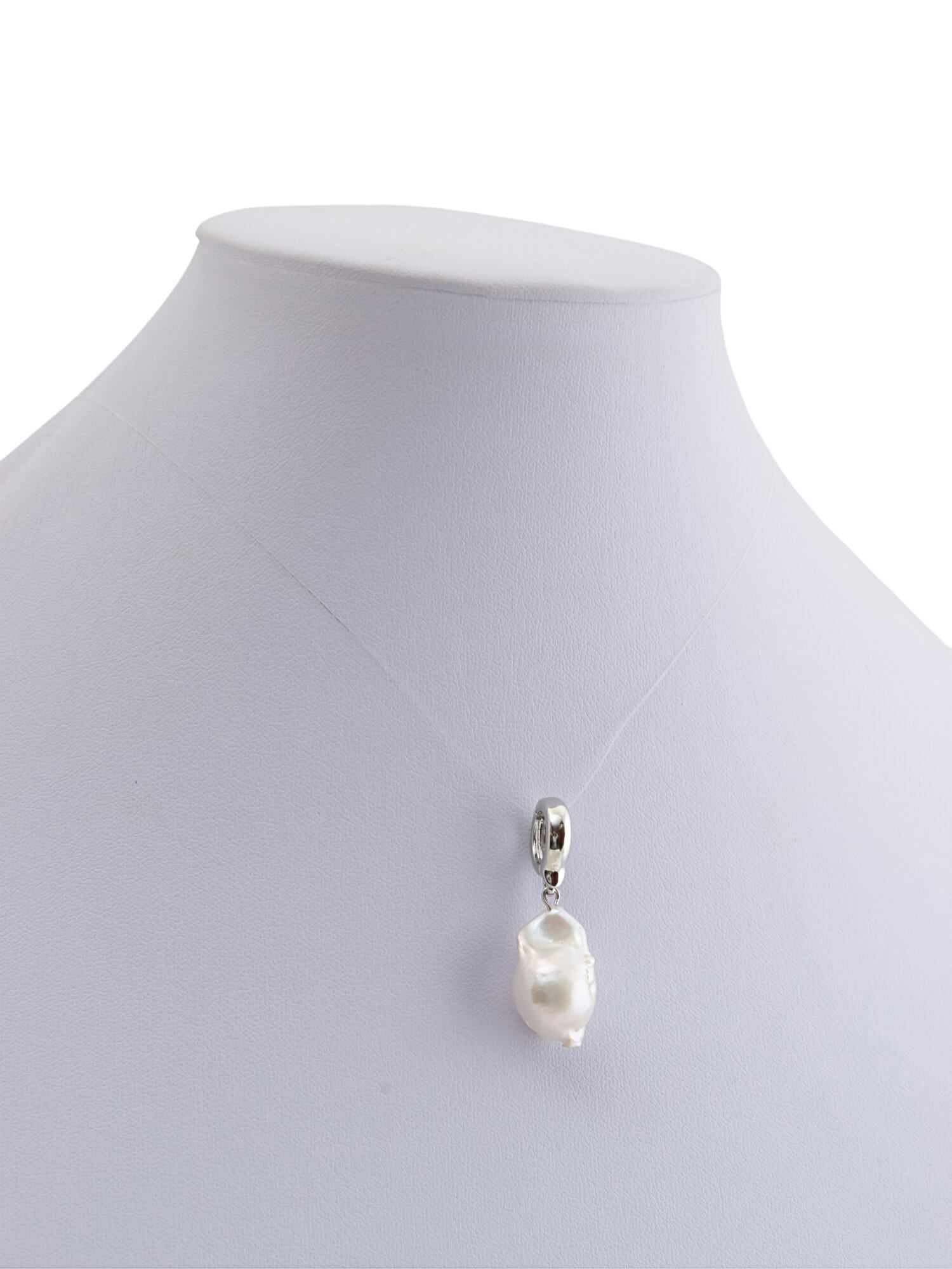 Подвеска ЖемАрт, жемчуг пресноводный культивированный, жемчуг пресноводный, жемчуг культивированный, белый — фото 1