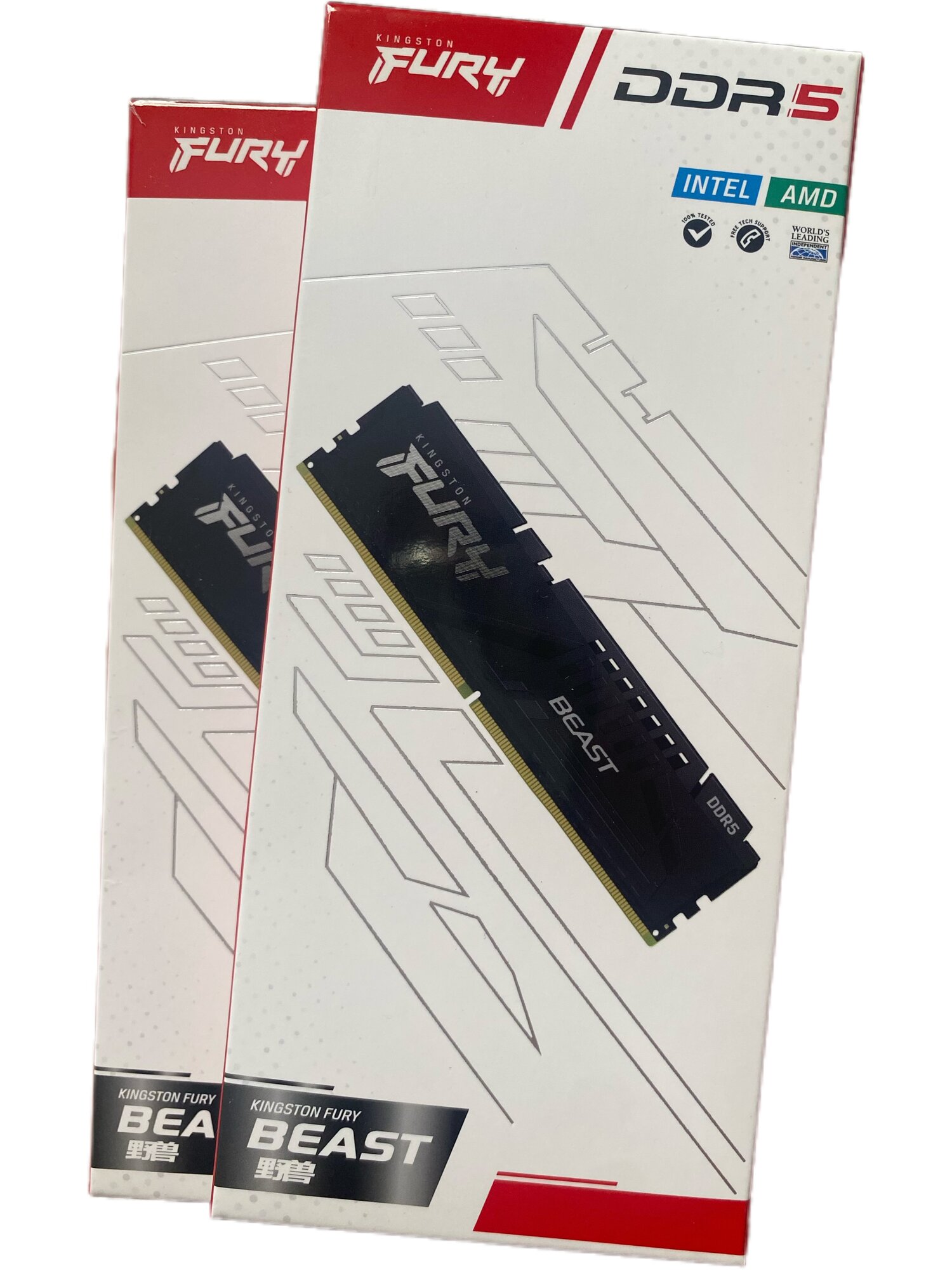 Оперативная память 32Gb DDR5 6000MHz Kingston Fury Beast (2x16Gb KIT) (KF560C36BBEK2-32)