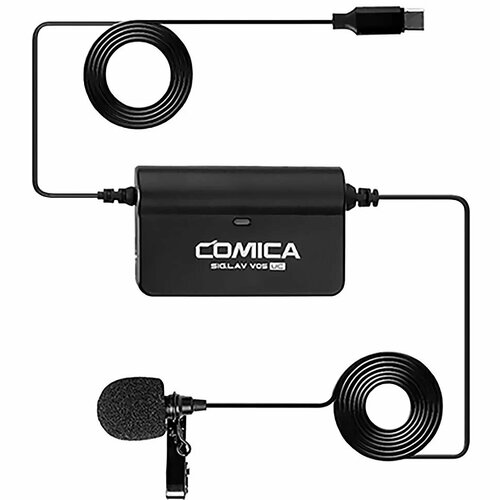 Микрофон петличный COMICA CVM-SIG. LAV V05 UC для смартфонов с разъемом USB-C петличный микрофон для смартфона comica cvm v01sp uc type c 6 метров