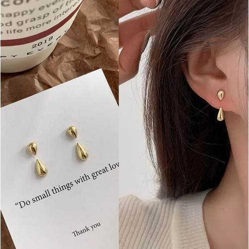 Серьги одиночные Стайл Групп, размер 10 мм, золото