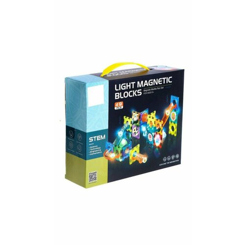 Магнитный конструктор светящийся, 49 деталей Light Magnetic Blocks светящийся магнитный конструктор light magnetic blocks 2300 49 деталей