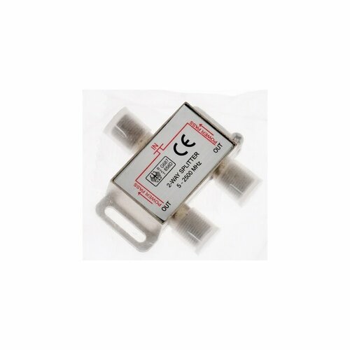 Сплиттер Сигнал 2-WAY 5-2500 МГц 2 ТВ черный 312₽