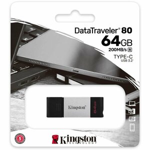 Флеш-накопитель/ Kingston 64Gb USB 3.2 DataTraveler 80 USB Type-C