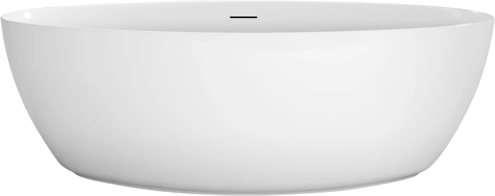 Акриловая ванна BelBagno BB707-1860-880 185x90 см, отдельностоящая, овальная, с ножками, со сливом-переливом, с донным клапаном