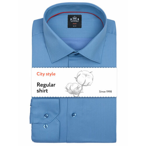 Рубашка Mario Machardi, размер 40, голубой рубашка mario machardi размер 40 серый
