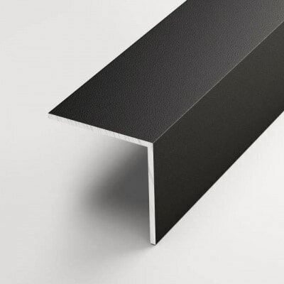 Изображение товара Уголок алюминиевый 40х40 мм, длина 2,7 м, профиль угловой внешний Лука УП 15-27, окрас черный 015