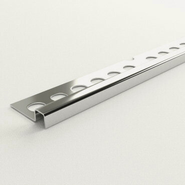 Изображение товара П-образный профиль для плитки из нержавеющей стали Лука ПК11-10 NSP, длина 2,7 м, сталь полированная