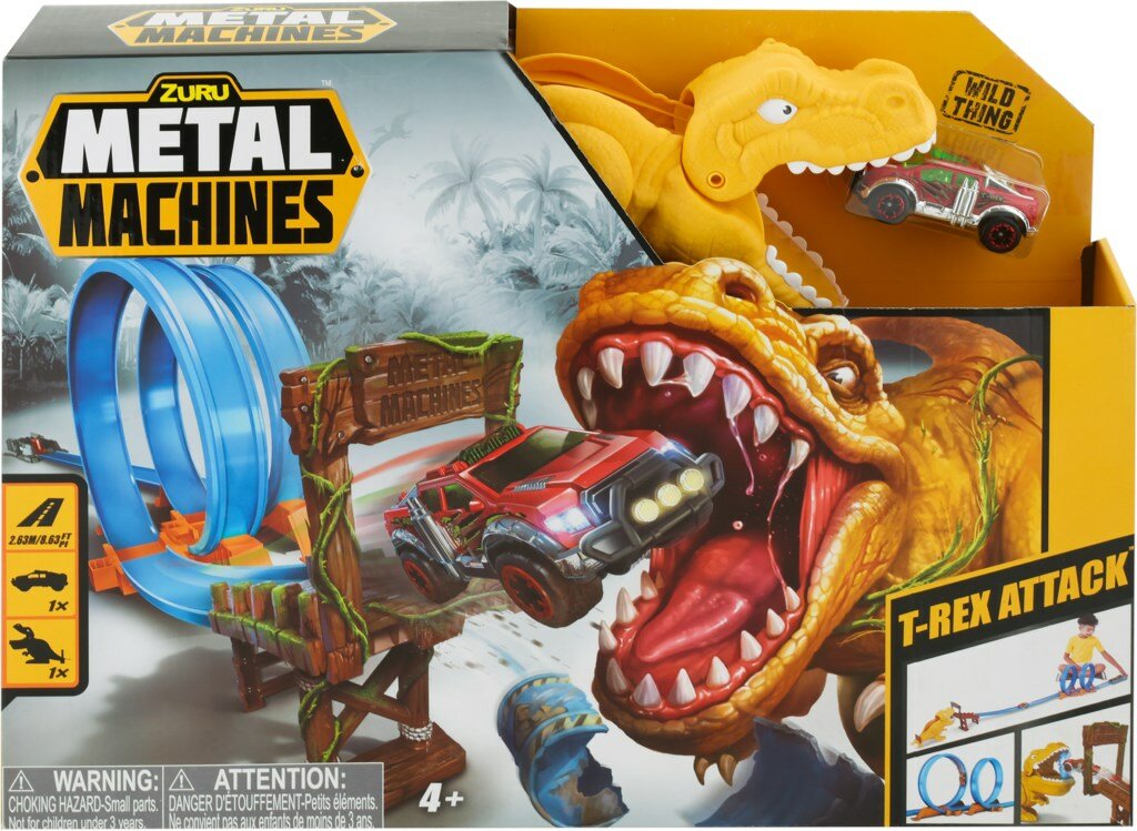 Набор игровой ZURU Metal Machine Трек-динозавр с машинкой, арт.6702