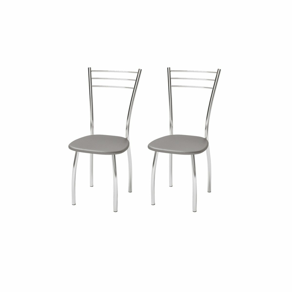 фото Комплект стульев "Марк-02" 2 шт - Металлик (экокожа) / Хром