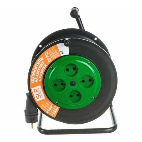 Электрический удлинитель на катушке SVET 50м4 розетки без заземления КГ 2x25 16А УХ-16-4-50-К КГ 2x25 EV0451-5324 9579₽