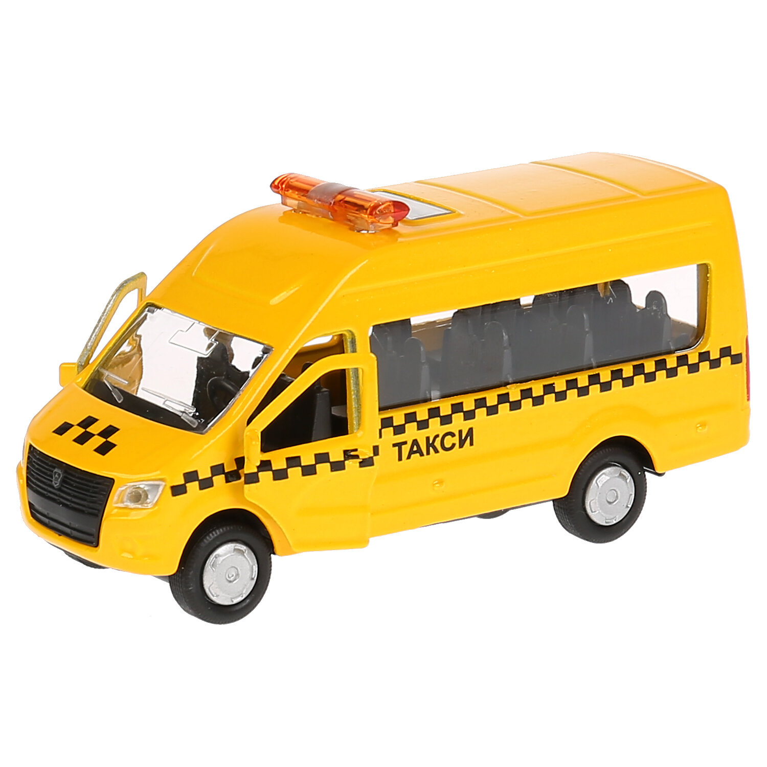 Машинка инерционная для мальчиков ГАЗ Газель NEXT такси Технопарк