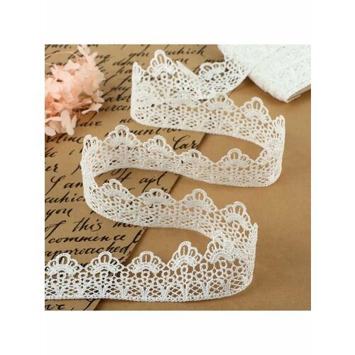 Кружево гипюровое лента тесьма 40мм 9м 701₽