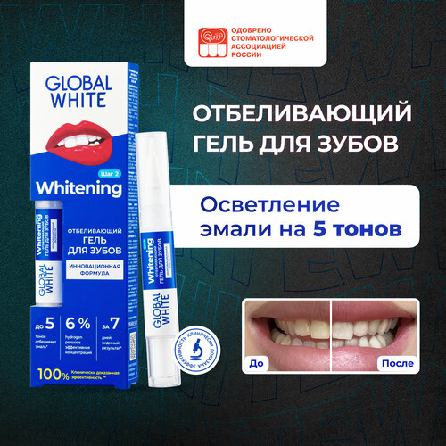 фото Global white отбеливающий карандаш global white 5 мл, 5 мл, мята
