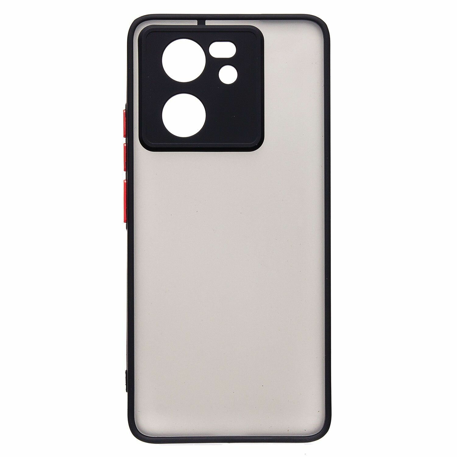 Чехол для Xiaomi 13T (2306EPN60G), 13T Pro (23078PND5G) пластиковый с окантовкой <черный>