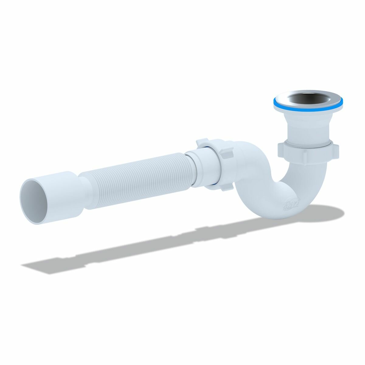 Сифон для душевого поддона Ани Пласт 1 1/2"*40 с гибкой трубой 40/50 (E115)