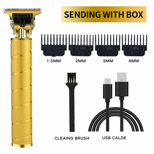 Электрическая машинка для стрижки волос Ingxuan цвет золото с прямой загрузкой и резьбой 56900₽