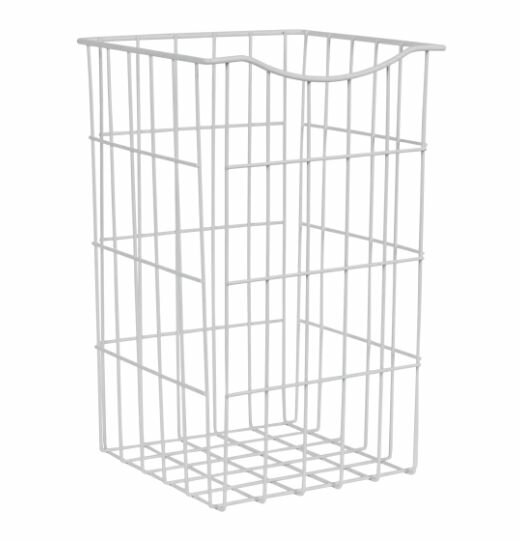 Корзина для белья 25x25x40 см цвет белый