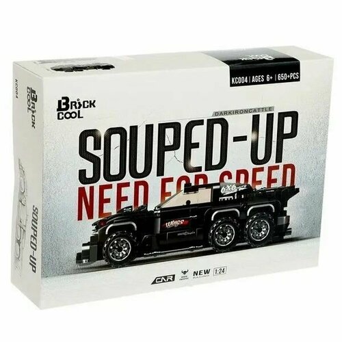 Конструктор KC004 Шестиколесный Спорткар, 650 деталей