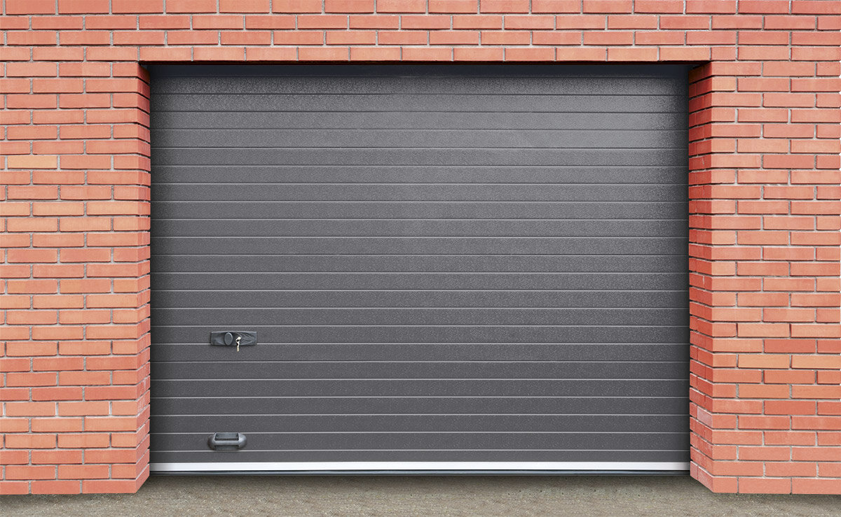 фото Секционные гаражные ворота DAMAST 3х2,4 м, 7004 Серый, привод D-800 2 ПДУ