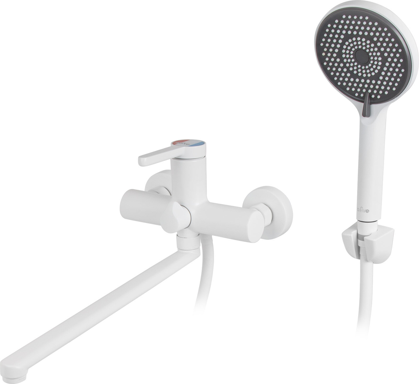 Смеситель для ванны с душем a-five Lotus D35 белый (А5-0733)