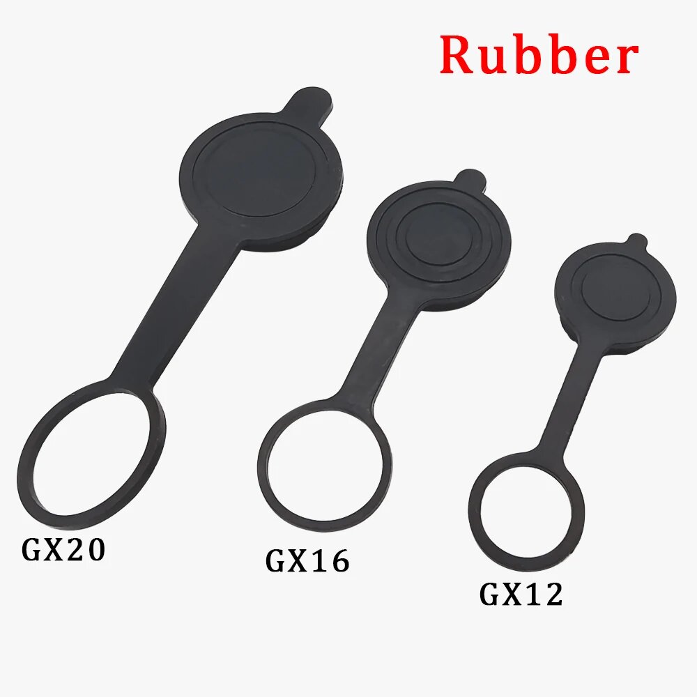Заглушки для разъемов GX12 GX16 GX20, металлические/резиновые, Rubber, GX12