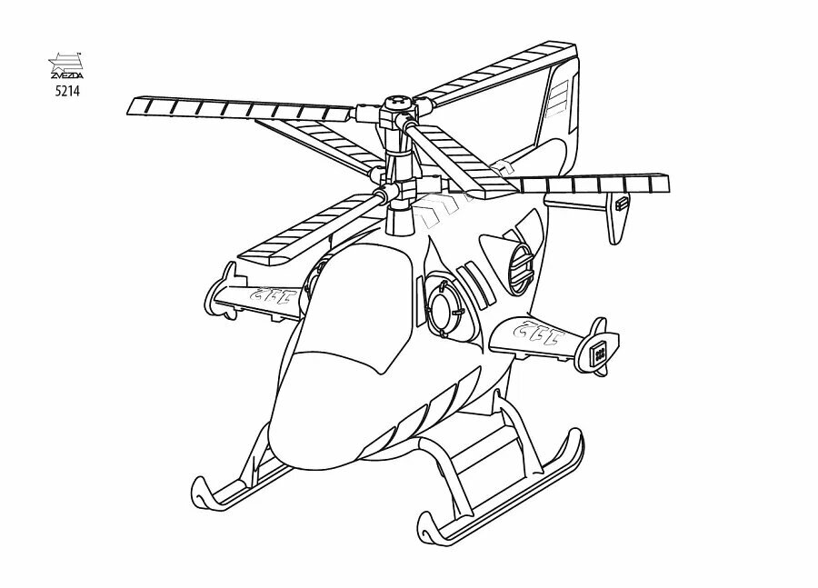 Сборная модель ZVEZDA Детская сборная игрушка Спасательный вертолёт масштаб 5+ — фото 1