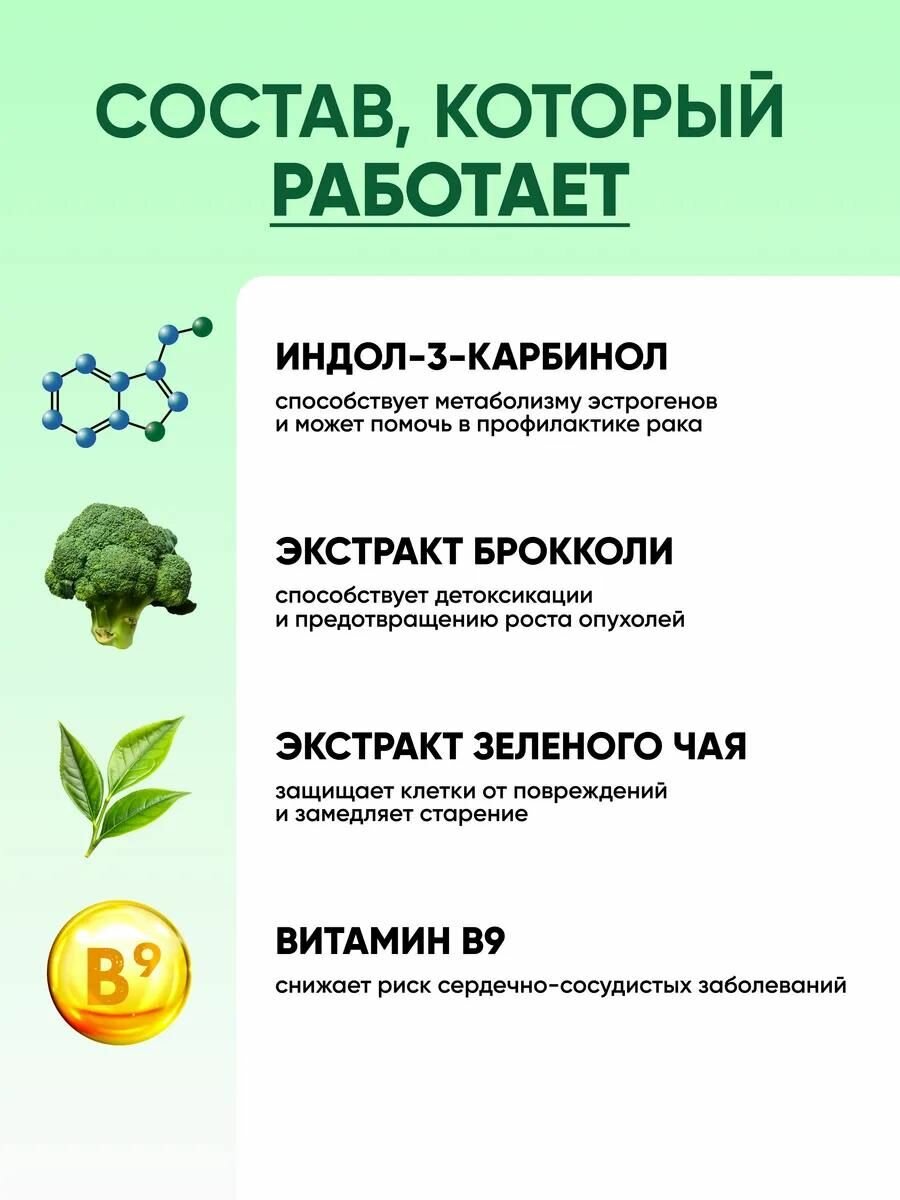 Индол 3 карбинол витамины для женщин от мастопатии, от приливов при климаксе Алтея, Индолакт, 60 капсул — фото 1