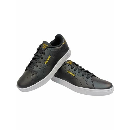 фото Кеды reebok court clean, полнота f, размер 6,5 us, черный/белый/желтый