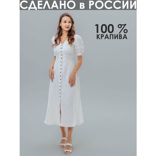 фото Платье kinfolk clothes базовая коллекция, размер l, белый