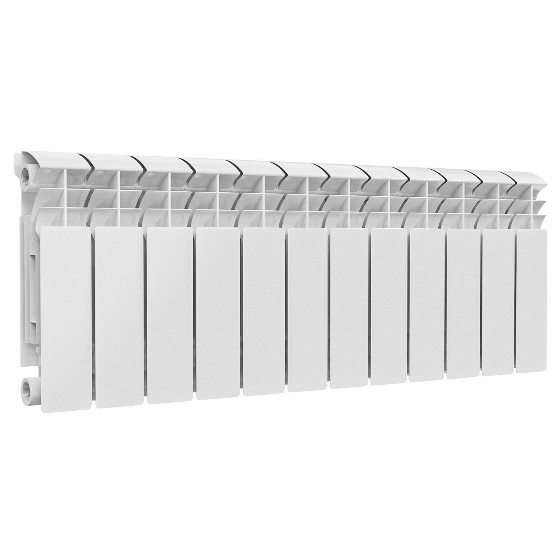 Радиатор биметаллический РБС 300 12 секций Qну 1380 Вт RAL 9016  белый  Ogint