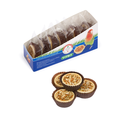Лакомство Titbit тарталетки с манго и злаками для попугаев 64 г 353₽