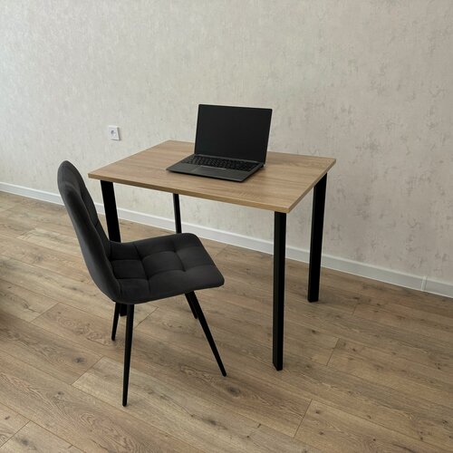 Изображение товара Письменный стол Дуб 100*70 см. Черные ножки