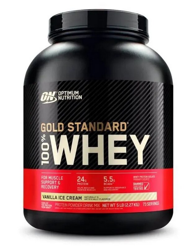 100% Whey Gold Standard Optimum Nutrition 2270 г (Ванильное мороженое)