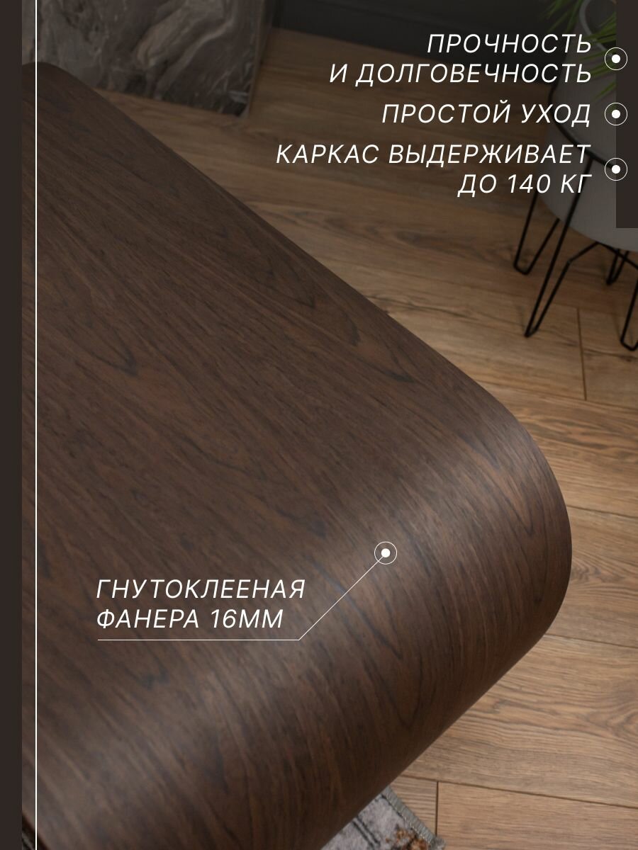 Журнальный стол Сигма Лофт / кофейный стол / в гостиную, спальню, офис. Коричневый дуб — фото 1