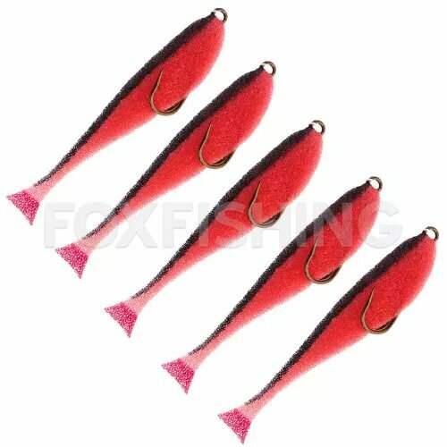 Поролоновые рыбки Контакт Незацепляйка 6см красно-черный 5 шт.