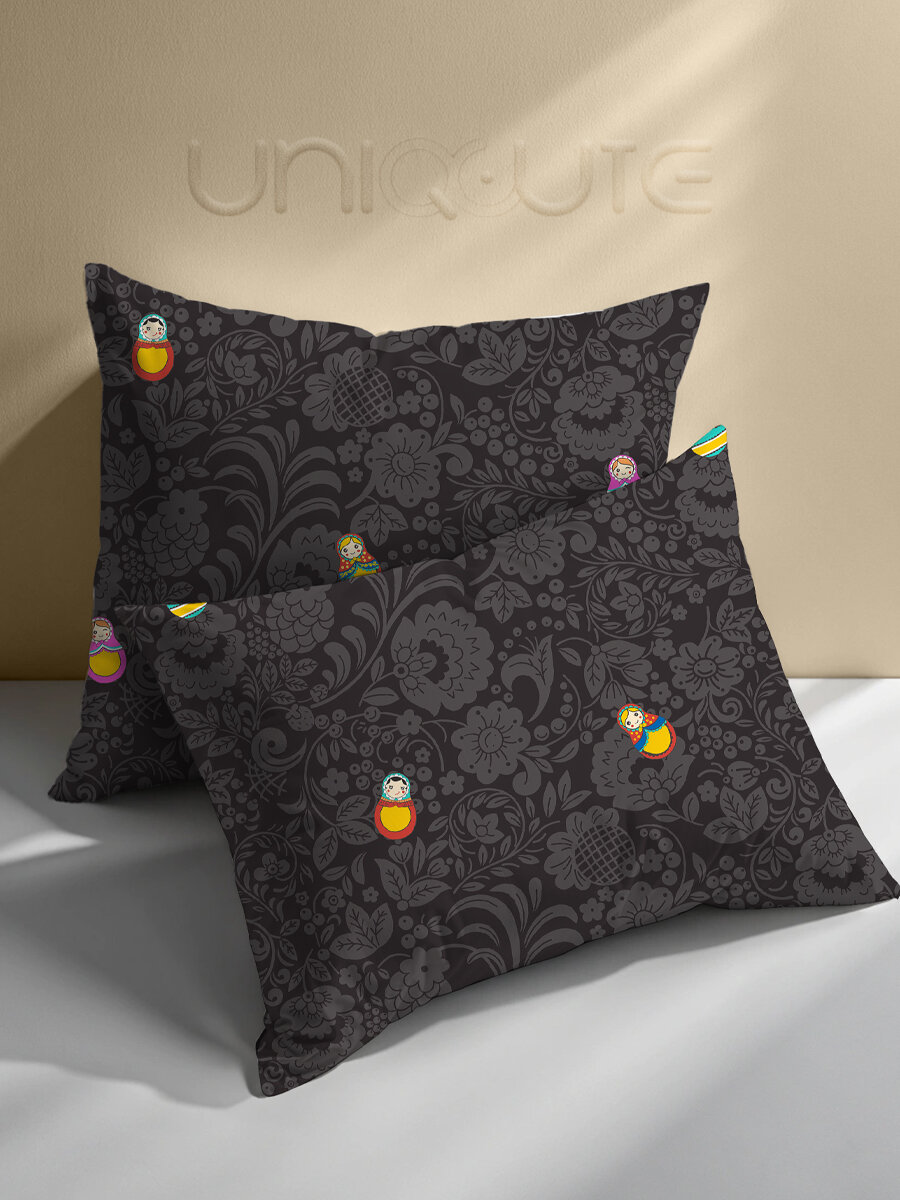 Комплект наволочек Uniqcute 50х70 см 2 шт Поплин хлопок 100% Матрешка Грезы