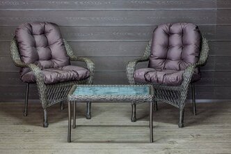 Садовый набор "Мэдисон Нью" Medison NEW, искусственный ротанг, венге