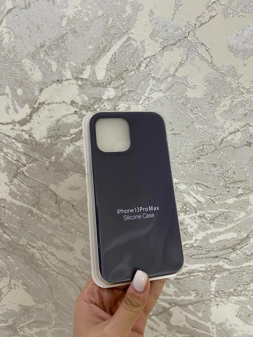 Чехол "темно-фиолетовый", для iPhone 13 Pro Max, силикон, матовый, противоударный — фото 1