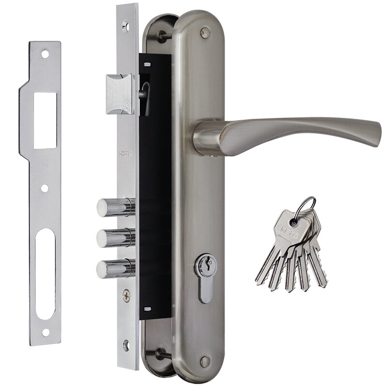 Замок врезной 100-85 M матовый никель Нора-М 8226