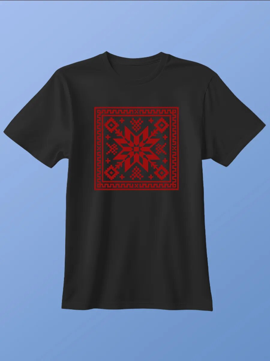 Футболка славянская с вышиванкой узор