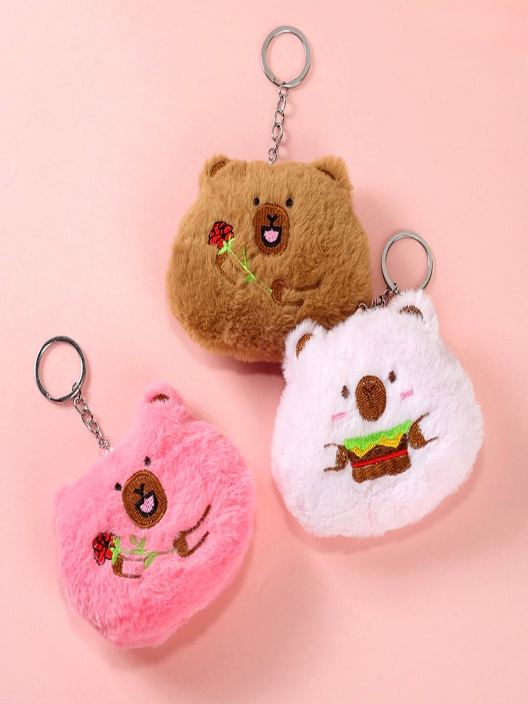 Мягкая игрушка-брелок "Cute Bears", плюшевая, гипоаллергенный наполнитель, цвета отправляются случайным образом