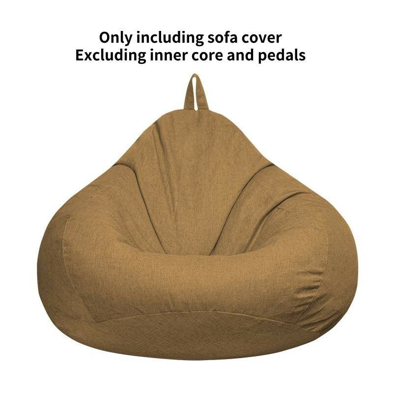 Чехол для кресла мешка relax bean bag для гостиных и балконов премиум ткань светло коричневый 100x120 см