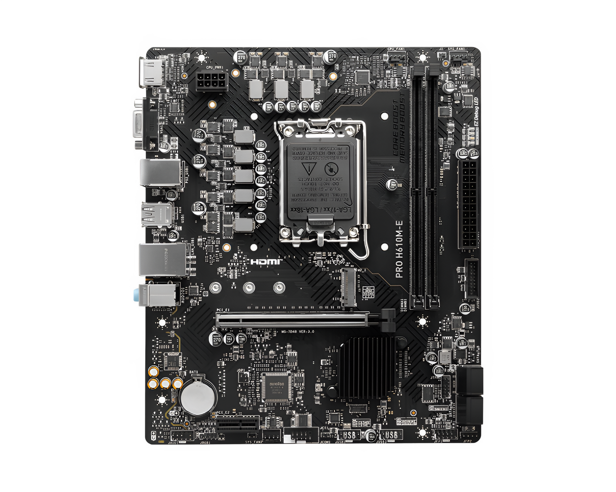 Материнская плата MSI PRO H610M-E D5, micro-ATX, DDR5, LGA1700 — фото 1