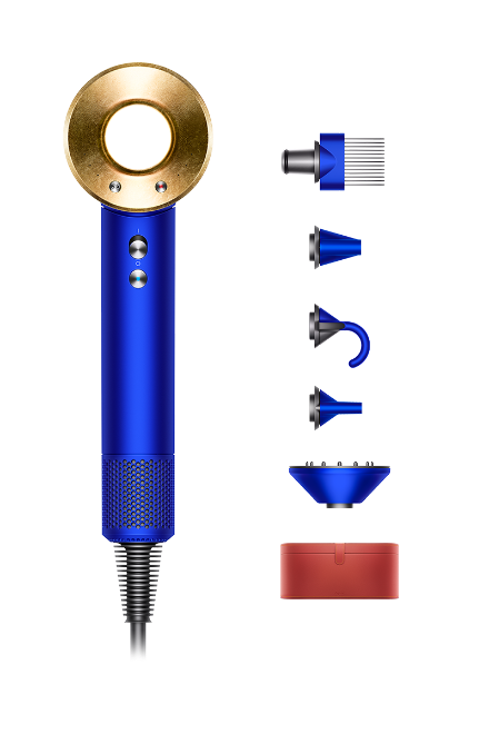 Фен Dyson Supersonic HD07 gift edition 23.75K Gold EU, blue/gold