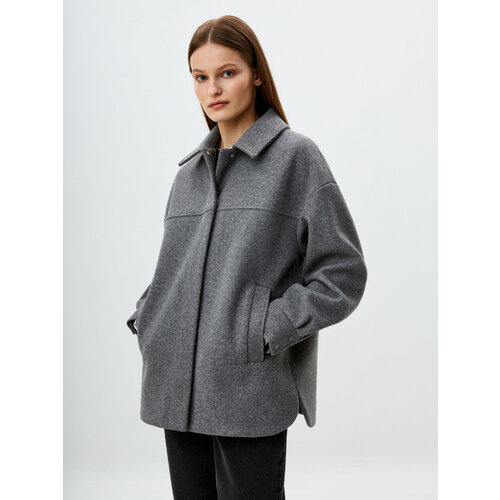 Пальто Sela, размер XL INT, серый свитшот sela размер xl int серый