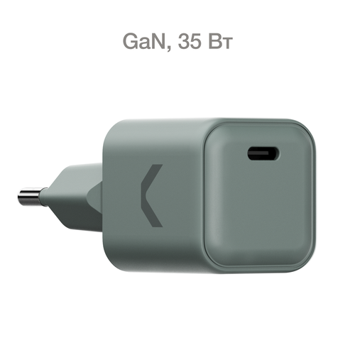 Быстрое зарядное устройство COMMO 35W Mini Charger 1xUSB-C, 35 Вт, Commo Grey