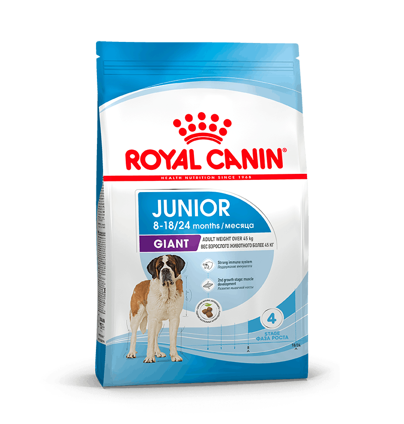 Корм для собак Royal Canin Корм Giant Junior (Джайнт Юниор) сухой для щенков очень крупных размеров до 8 месяцев, 3,5 кг