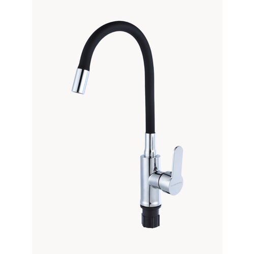 Смеситель для кухни с гибким изливом кран для кухни гибкий черный 2230₽