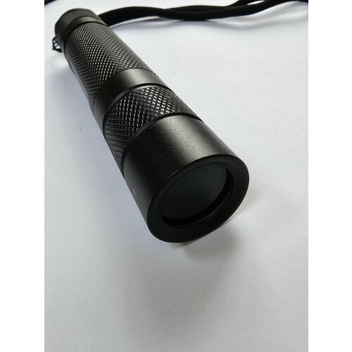 Ультрафиолетовый фонарик длина волны 365nm с ZWB фильтром под аккумулятор 18650