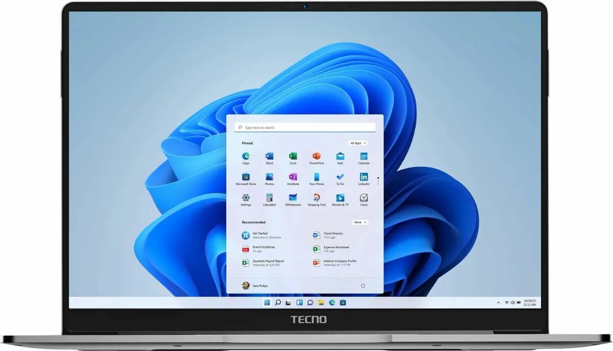 Ноутбук TECNO MegaBook T1 Core i5 12450H/16Gb/512Gb SSD/141" FullHD/DOS